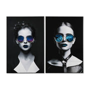 Cadre Home ESPRIT Aluminium Bois MDF 80 x 3 x 120 cm 80 x 3,5 x 120 cm