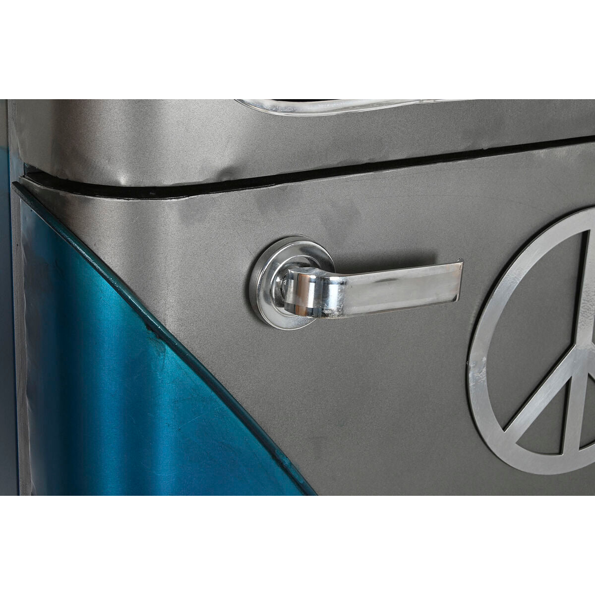 Range Bouteilles Home ESPRIT Bleu Gris Métal 71 x 43 x 152 cm