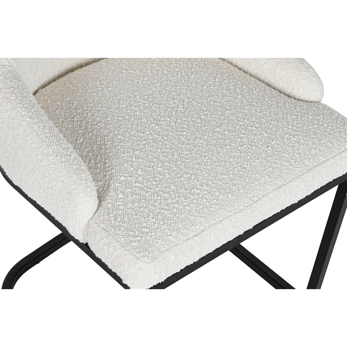 Chaise de Salle à Manger Home ESPRIT Blanc Noir 54 x 61 x 82,5 cm