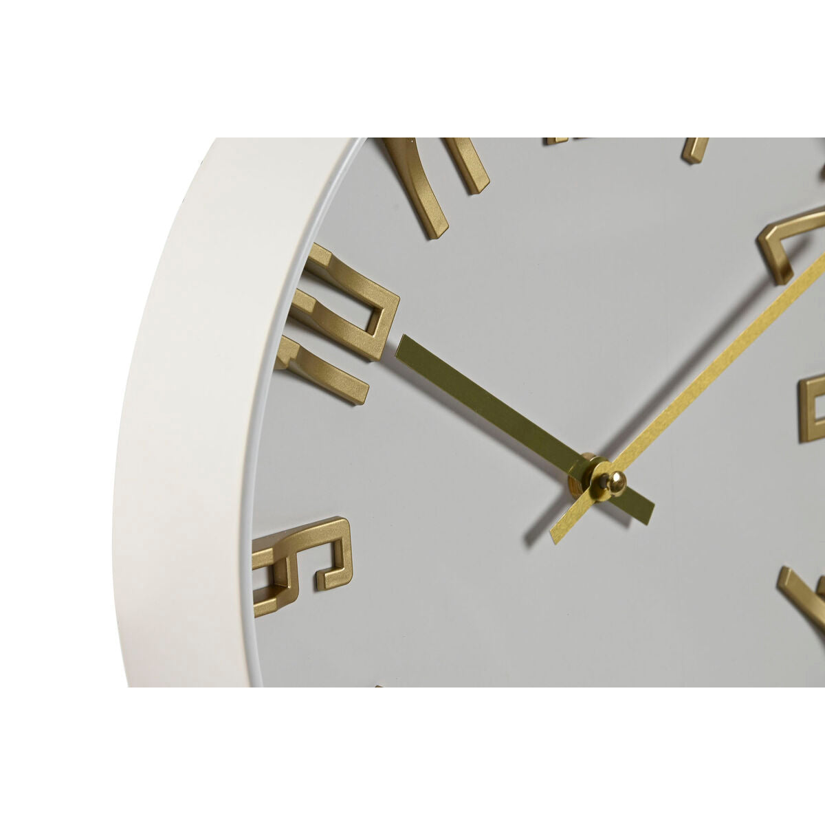 Horloge Murale Home ESPRIT Blanc Doré Argenté PVC 30 x 4 x 30 cm (2 Unités)