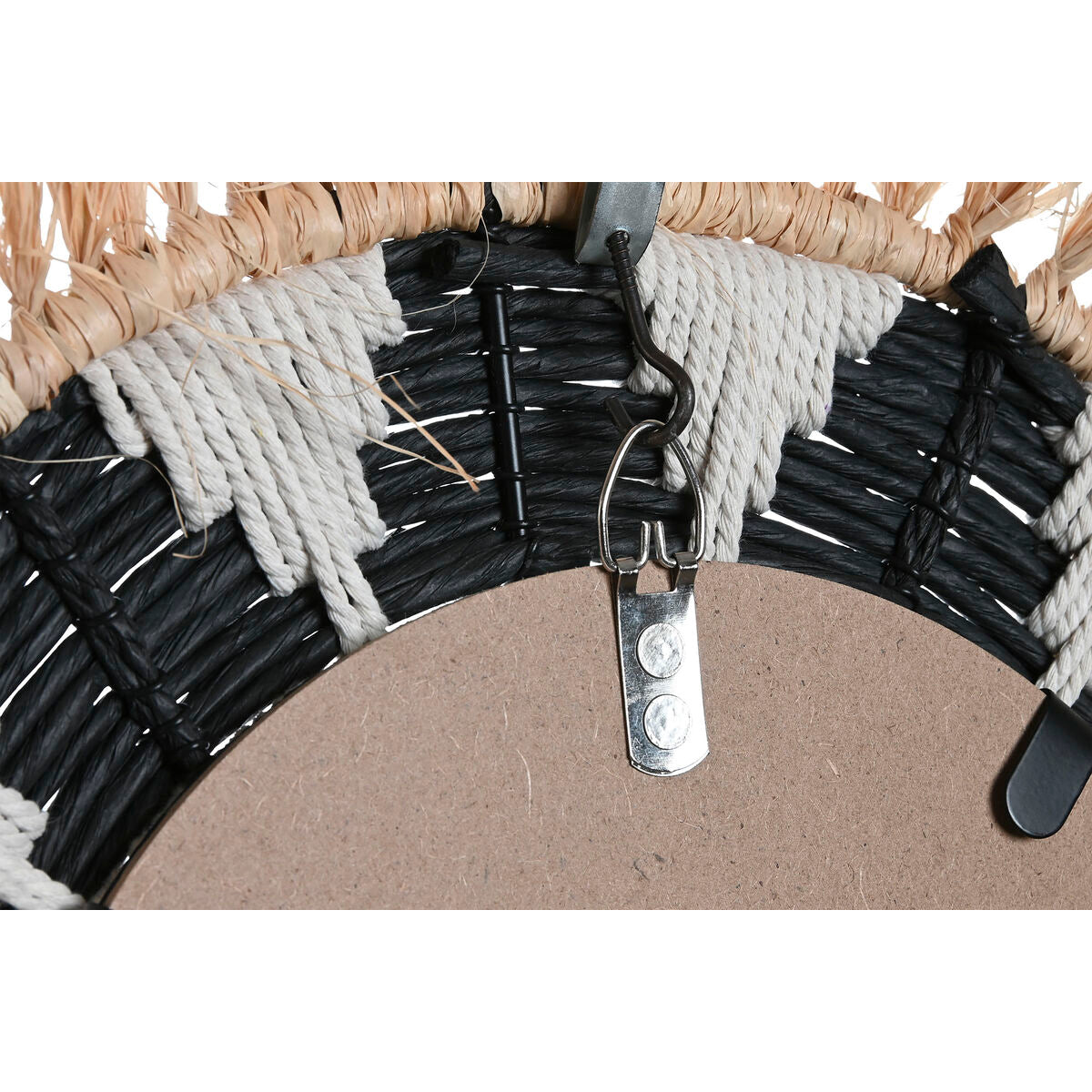 Miroir mural Home ESPRIT Blanc Noir Naturel Tropical 50 x 3 x 50 cm