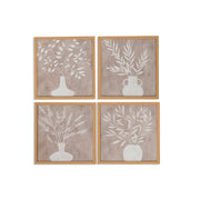 Toile Home ESPRIT Toile Bois MDF 30 x 2 x 30 cm