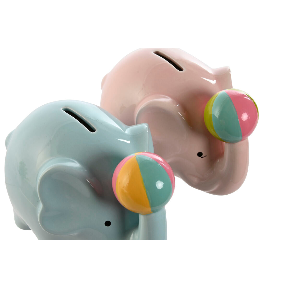 Tirelire Home ESPRIT Dolomite Eléphant 17 x 11 x 14,5 cm (2 Unités)