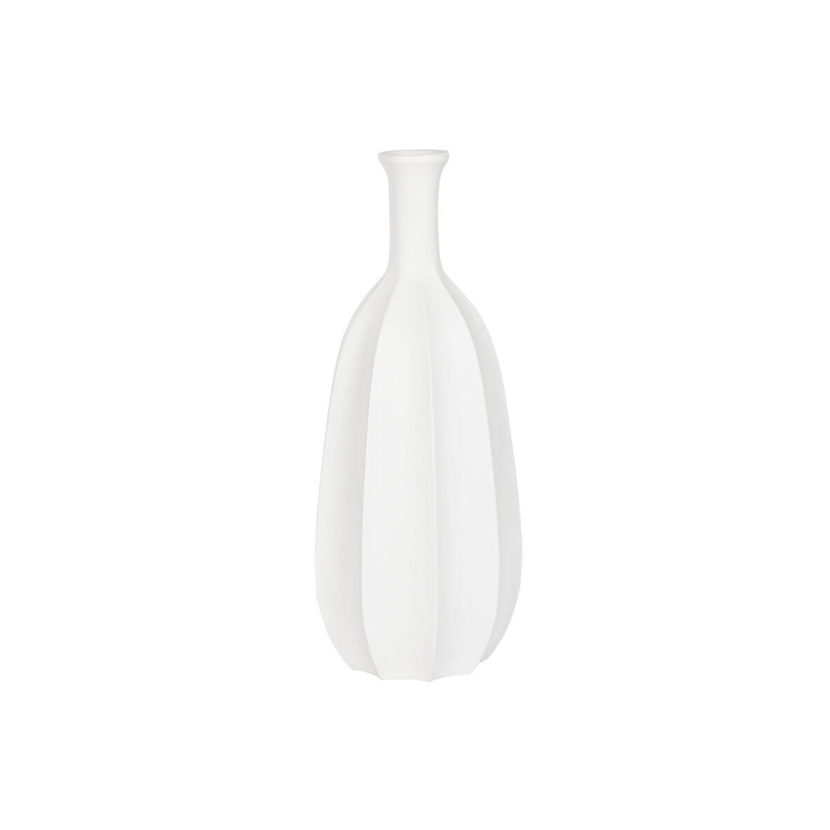 Vase Home ESPRIT Blanc Fibre de Verre 30 x 30 x 80 cm