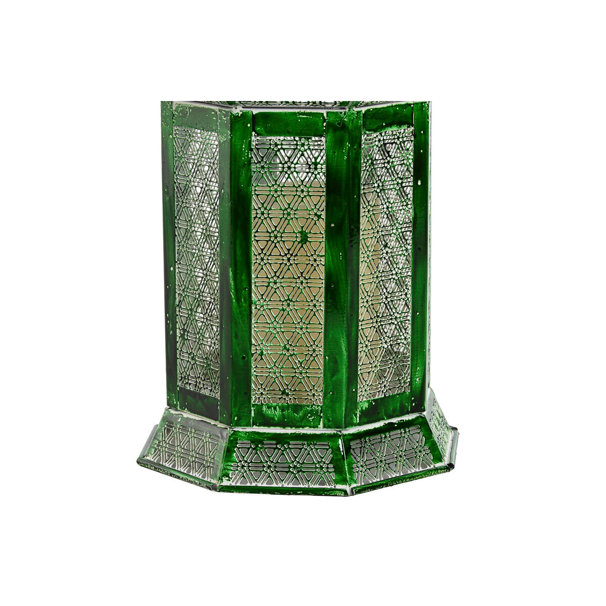 Lanternes Home ESPRIT Vert Métal Oriental 23 x 23 x 57 cm (2 Pièces)