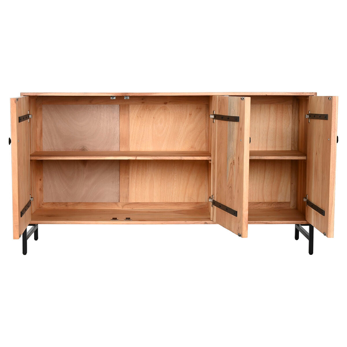 Buffet Home ESPRIT Marron Noir Métal Acacia 145 x 40 x 80 cm