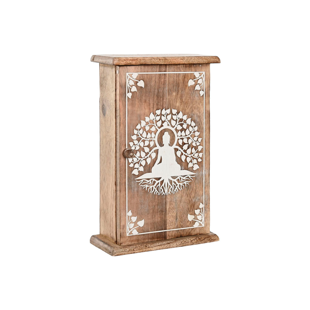 Armoire à clés Home ESPRIT Blanc Naturel 18 x 7,5 x 28 cm