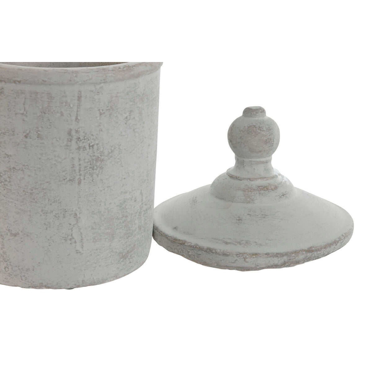 Vase Home ESPRIT Gris Ciment Oriental 15 x 15 x 25 cm