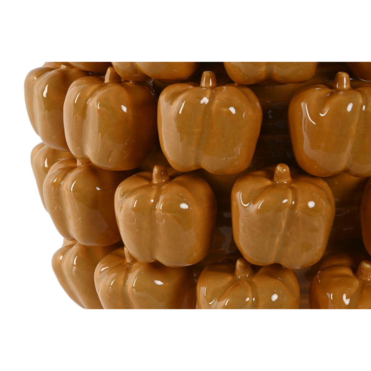 Vase Home ESPRIT Jaune Moutarde Céramique Grès Tropical 30 x 30 x 20 cm