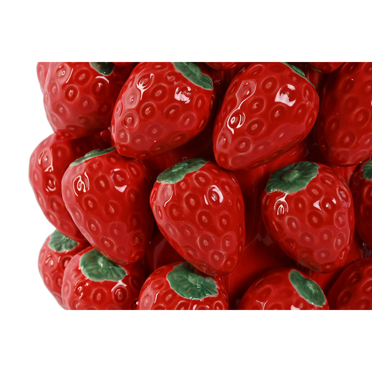 Vase Home ESPRIT Rouge Céramique Grès Fraises Tropical 23 x 23 x 34 cm