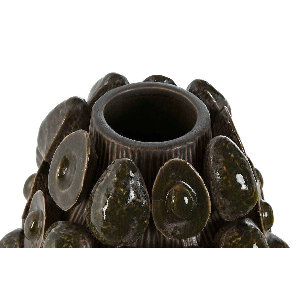 Vase Home ESPRIT Vert Céramique Grès Avocat Tropical 25 x 25 x 30 cm