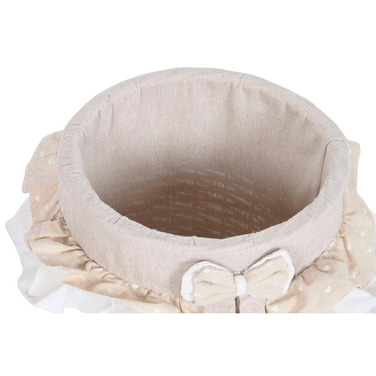 Panier à linge Home ESPRIT Blanc Beige osier Shabby Chic 45 x 45 x 68 cm 4 Pièces