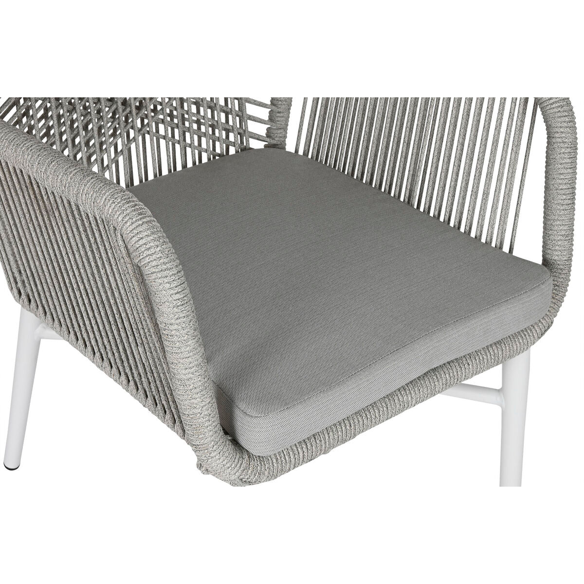Chaise de jardin Home ESPRIT Blanc Gris Aluminium rotin synthétique 57 x 63 x 84 cm