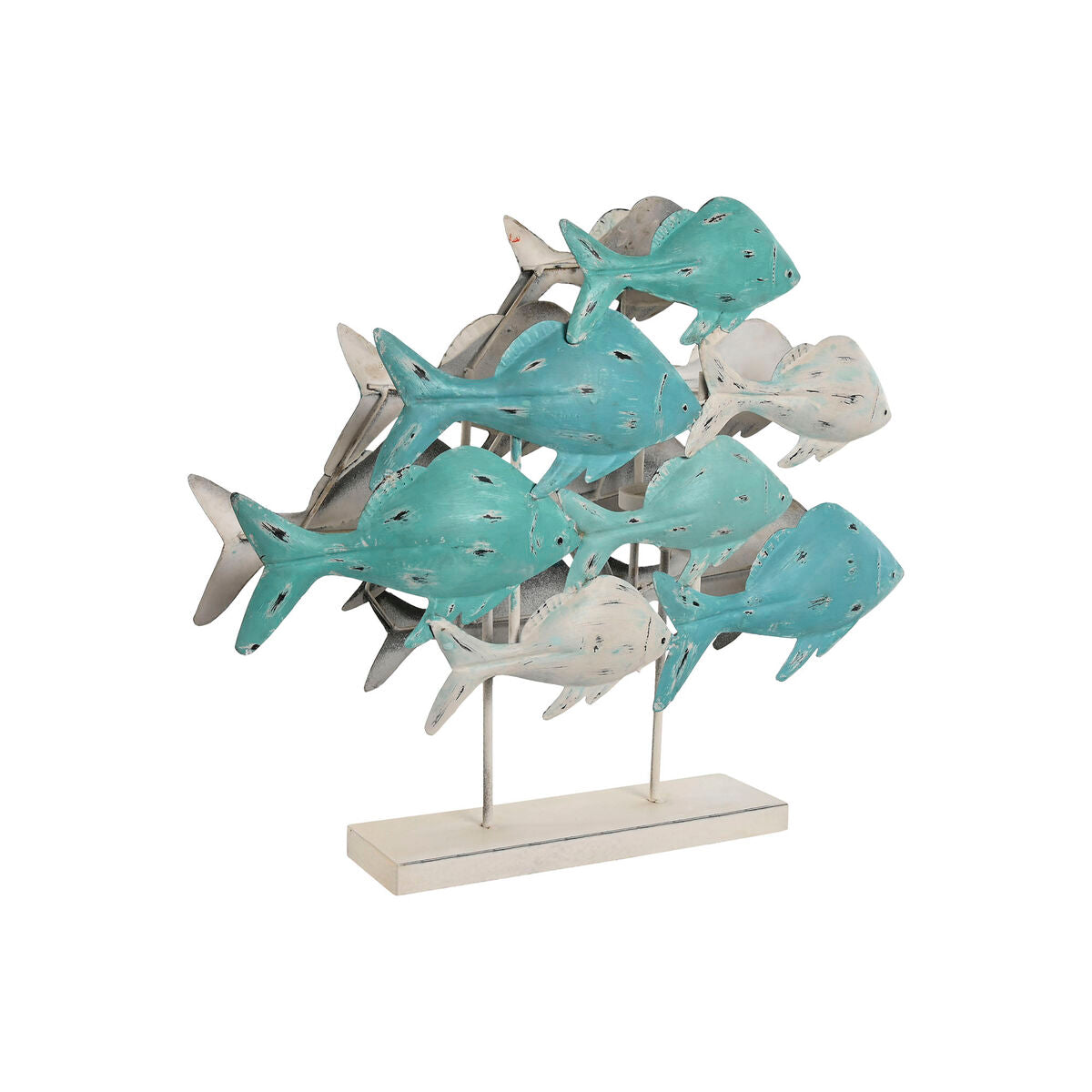 Figurine Décorative Home ESPRIT méditerranéen Poissons 60 x 15 x 53 cm