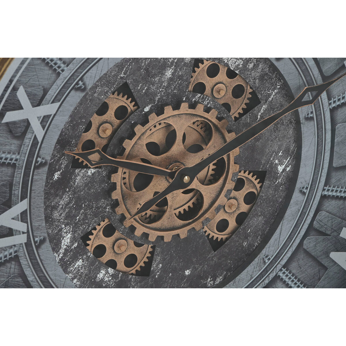 Horloge Murale Home ESPRIT Noir Doré Verre Fer 60 x 9 x 80 cm