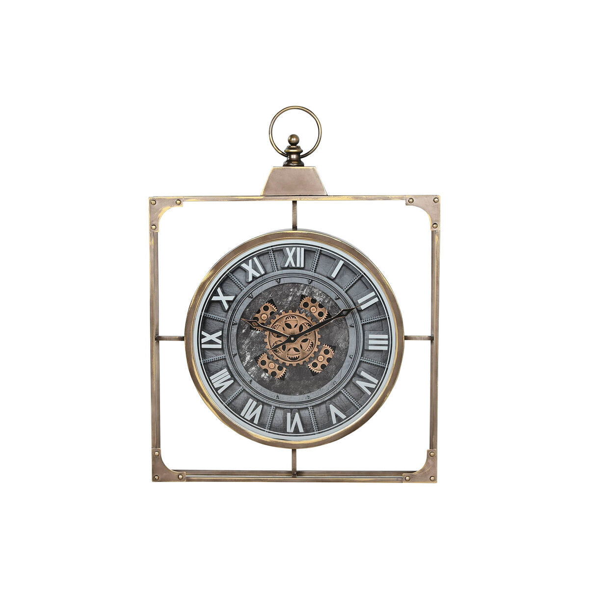 Horloge Murale Home ESPRIT Noir Doré Verre Fer 60 x 9 x 80 cm