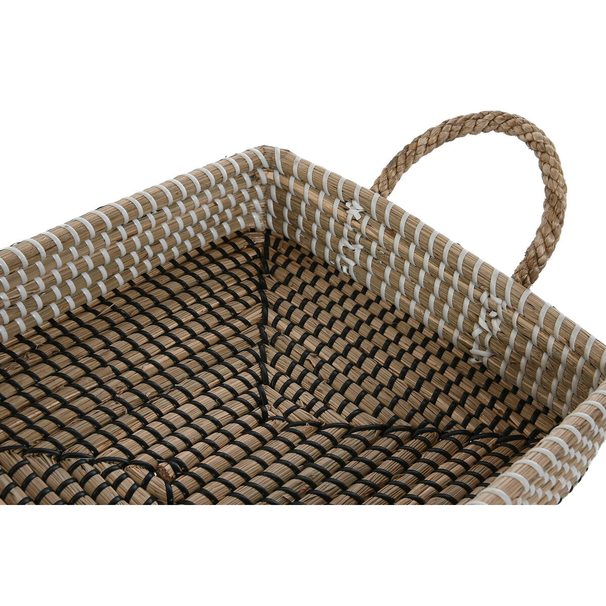 Set de basket Home ESPRIT Fibre naturelle Naturel Urbaine 41 x 32 x 16 cm