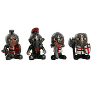 Figurine Décorative Home ESPRIT Rouge Gris 7 x 4 x 9 cm (4 Unités)
