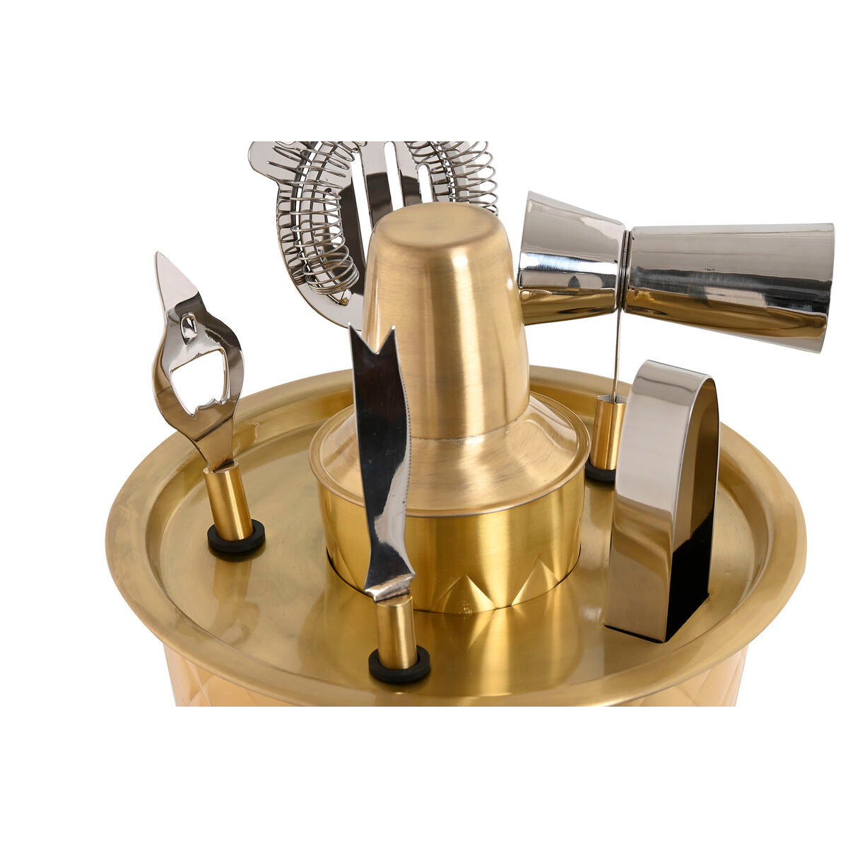 Coffret Cocktail Home ESPRIT Doré Acier inoxydable 22 x 22 x 21 cm