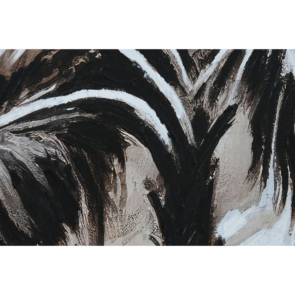 Toile Home ESPRIT Marron Beige Doré Palmiers Tropical (2 Unités)