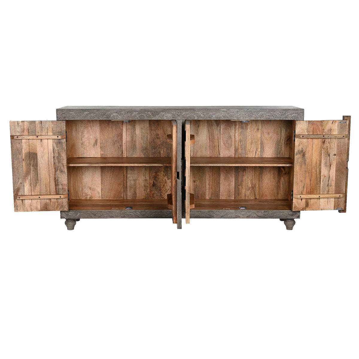 Buffet Home ESPRIT Gris Marron Clair Bois 175 x 40 x 90 cm 175,5 x 40 x 90 cm