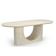 Table de Salle à Manger Home ESPRIT Blanc Bois de manguier 220 x 100 x 76 cm