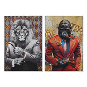 Toile Home ESPRIT Gentleman 80 x 3,5 x 120 cm 82,5 x 3,5 x 122,5 cm (2 Unités)