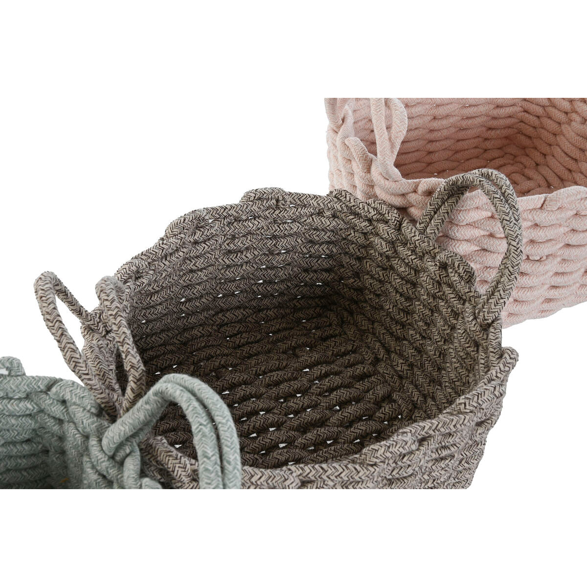 Set de basket Home ESPRIT Corde 28 x 28 x 18 cm