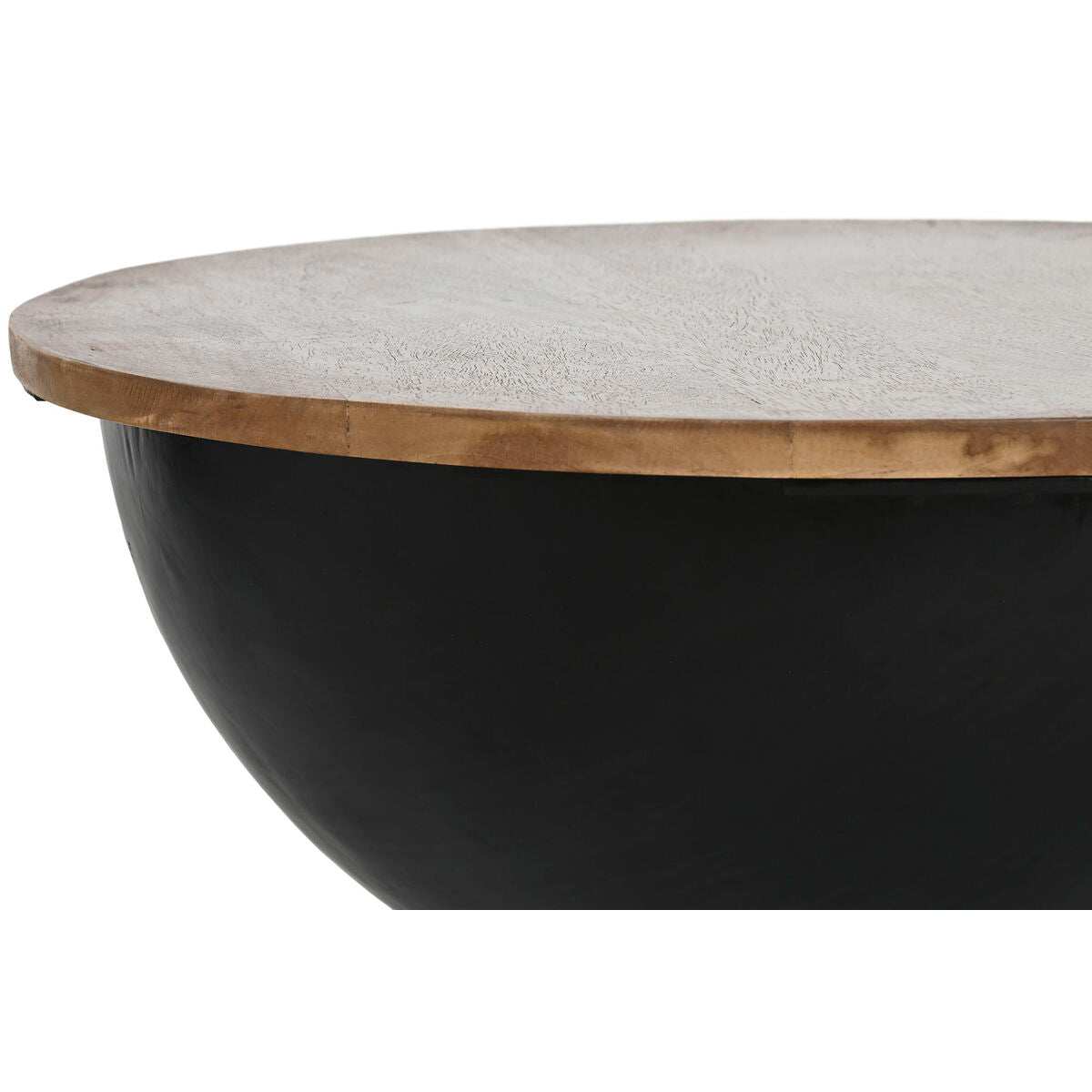 Jeu de 2 tables Home ESPRIT Métal Bois de manguier 60 x 60 x 28 cm