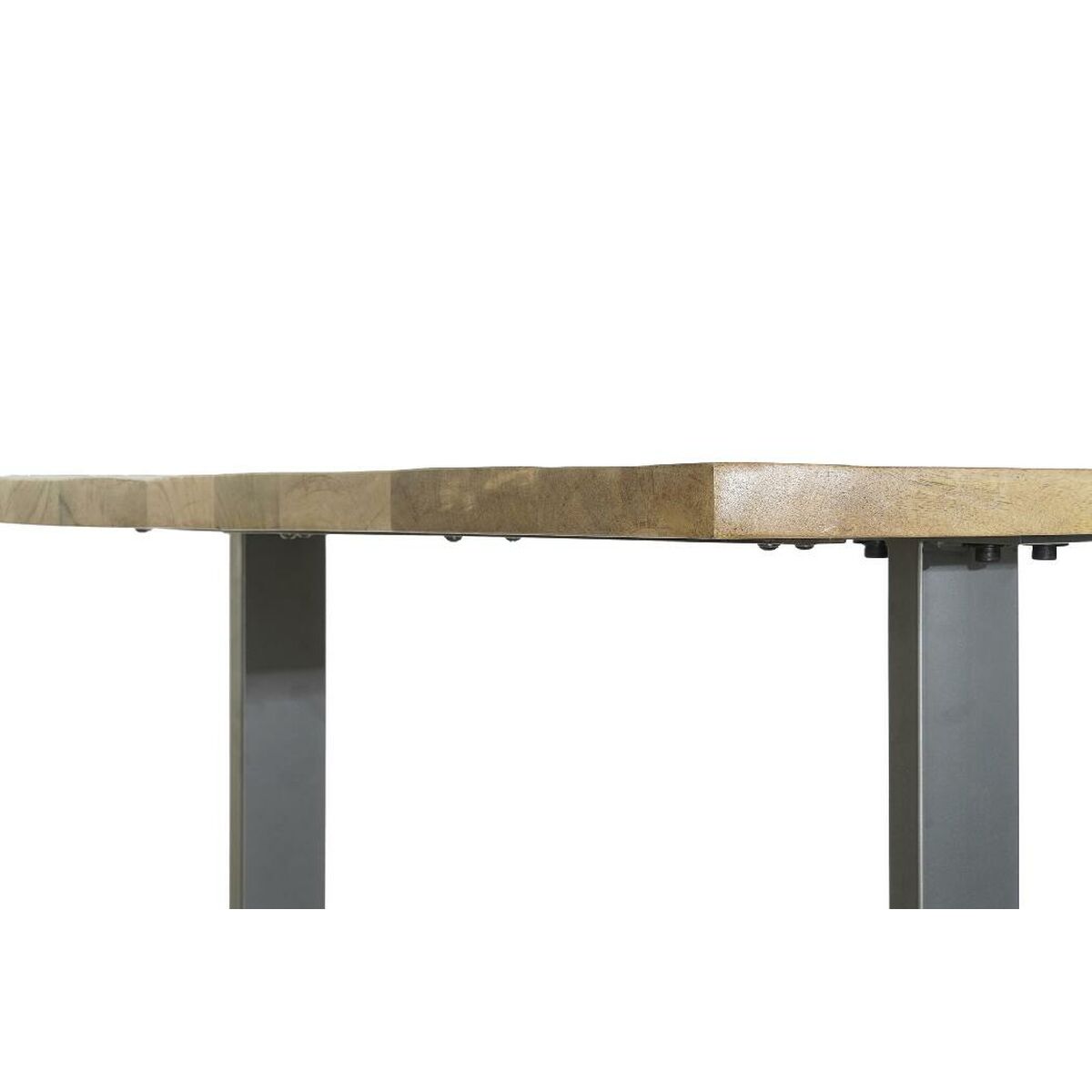 Table de Salle à Manger Home ESPRIT Noir Naturel Métal Bois de manguier 200 x 100 x 76 cm