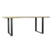Table de Salle à Manger Home ESPRIT Noir Naturel Métal Bois de manguier 200 x 100 x 76 cm