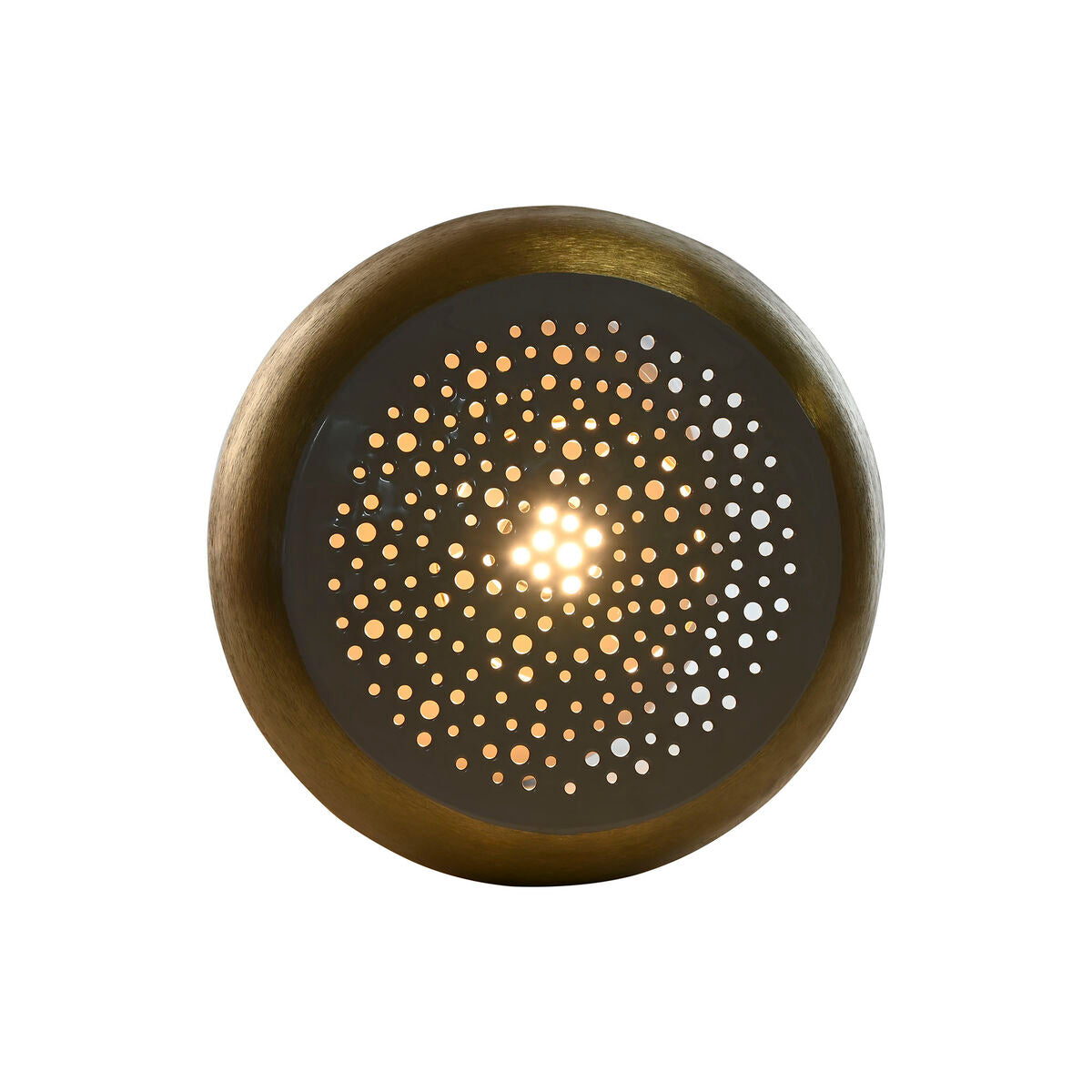 Lampe de bureau Home ESPRIT Gris Doré Métal 4 W 220 V 36 x 36 x 37,5 cm