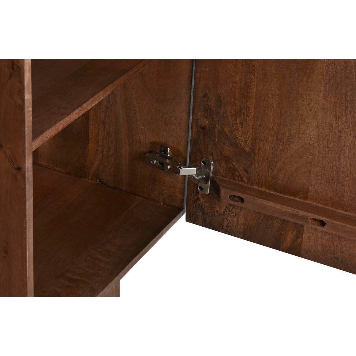 Buffet Home ESPRIT Blanc Marron Marbre Bois de manguier 162,5 x 47 x 76 cm