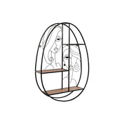 Étagère Home ESPRIT Noir Naturel Métal Bois MDF 53 x 12,2 x 72 cm Mural