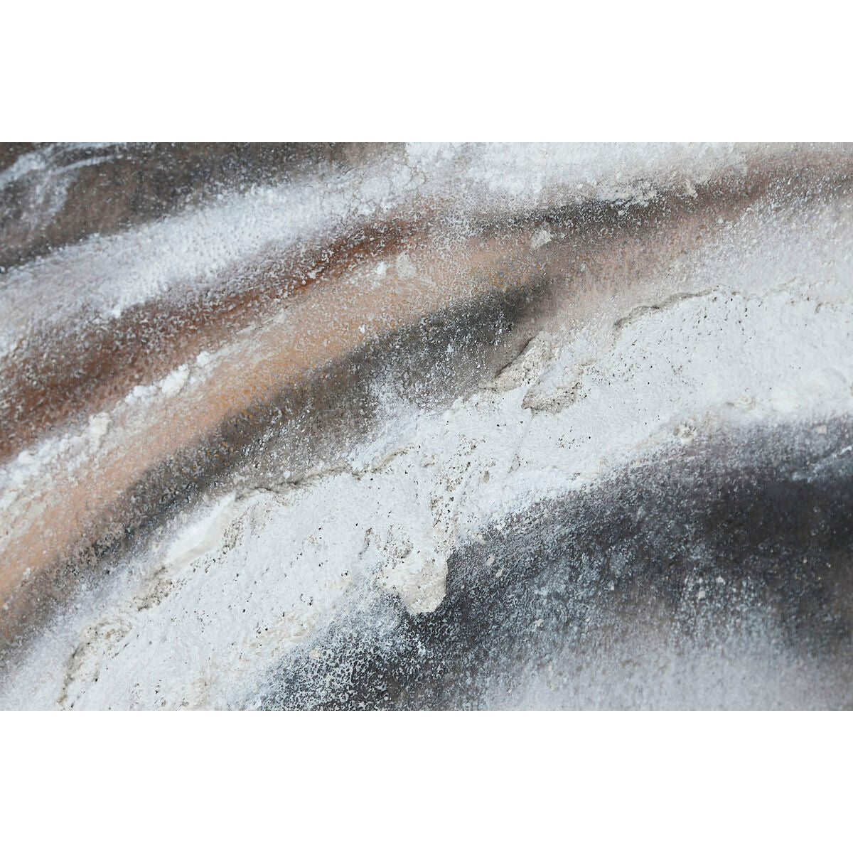 Cadre Home ESPRIT Blanc Beige Jute polystyrène Abstrait Moderne 102 x 3,2 x 102 cm (2 Unités)