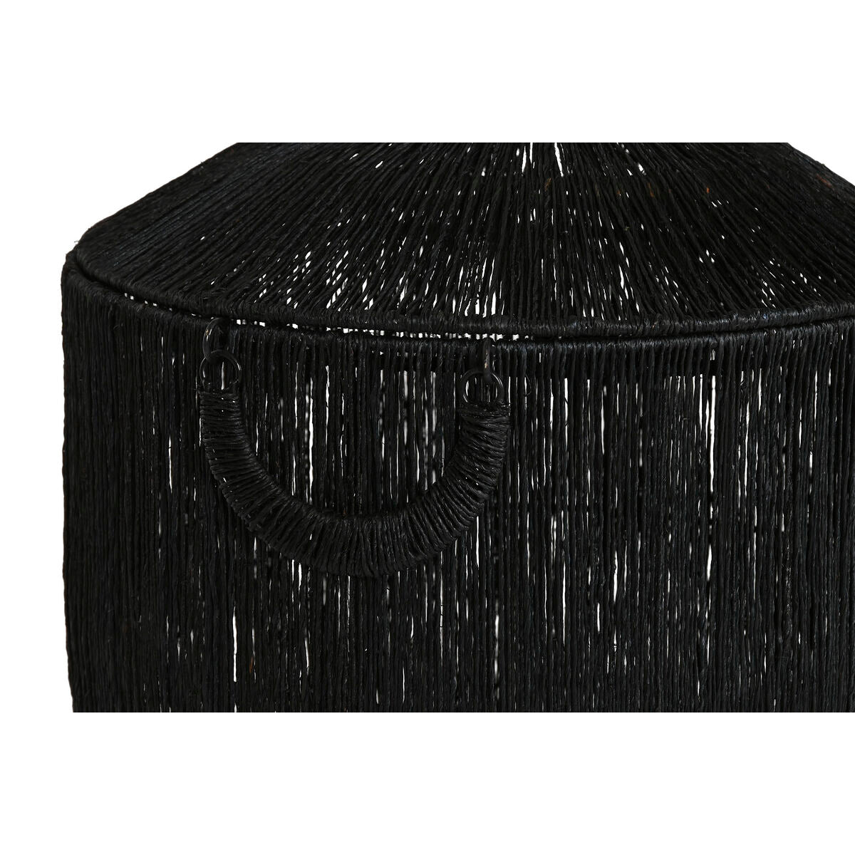 Set de basket Home ESPRIT Noir Jute Métal (2 Pièces)