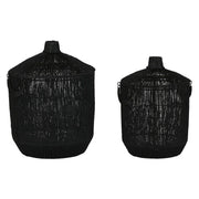 Set de basket Home ESPRIT Noir Jute Métal (2 Pièces)