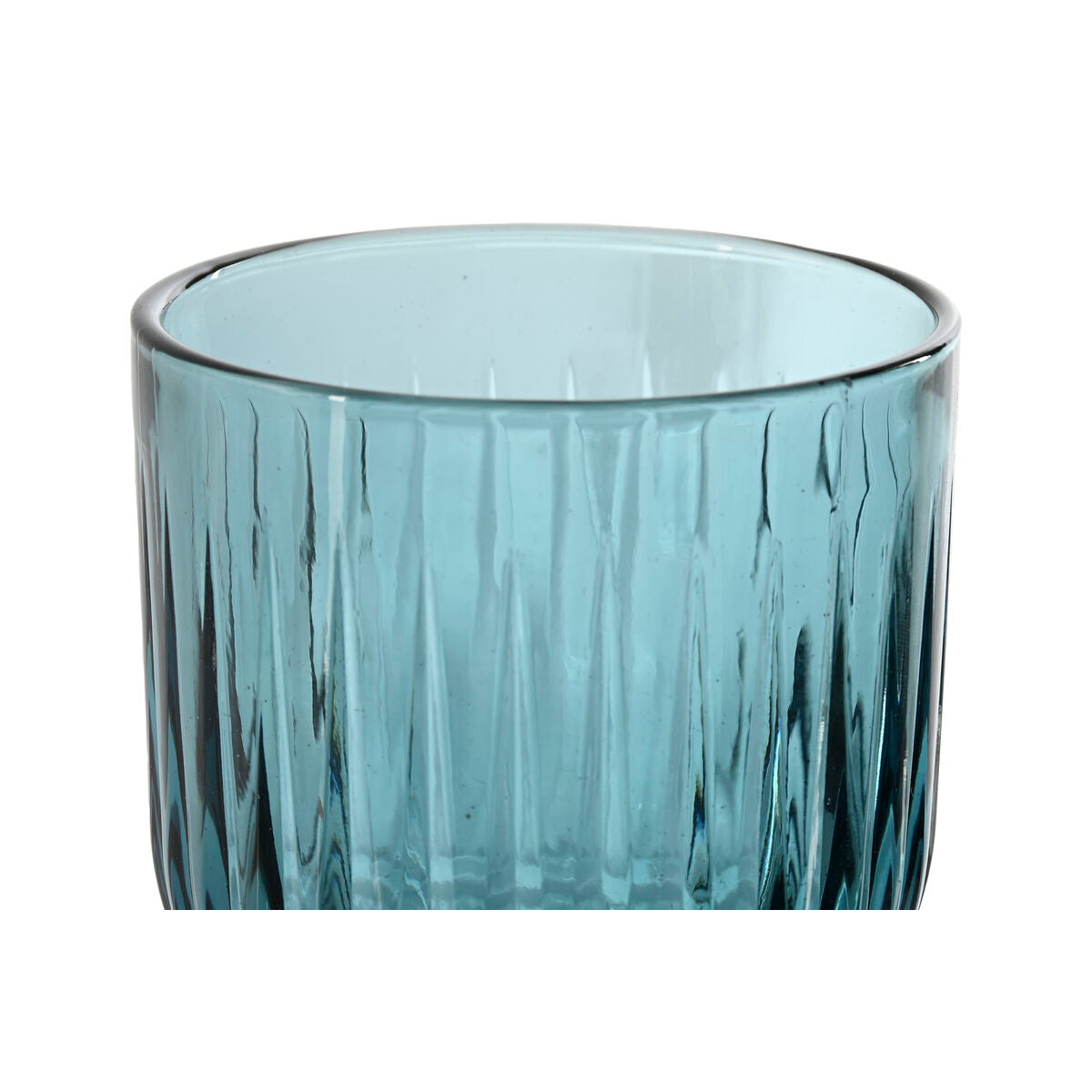 Set de Verres Home ESPRIT Bleu Verre 8,8 x 8,8 x 16,3 cm (6 Unités)