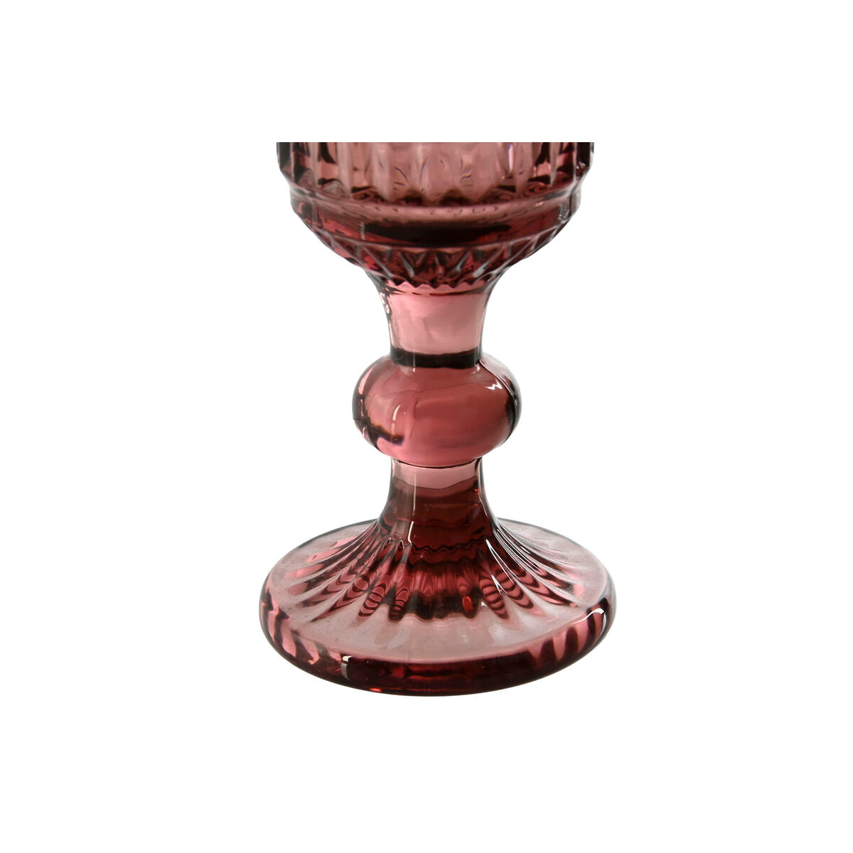 Set de Verres Home ESPRIT Rose Verre 6 x 6 x 18,4 cm (6 Unités)