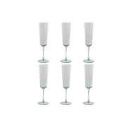 Set de Verres Home ESPRIT Vert Verre 6 x 6 x 23,7 cm (6 Unités)