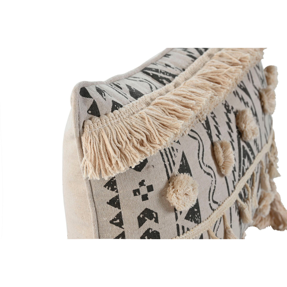 Coussin Home ESPRIT Blanc Noir Boho 50 x 8 x 30 cm
