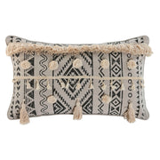 Coussin Home ESPRIT Blanc Noir Boho 50 x 8 x 30 cm