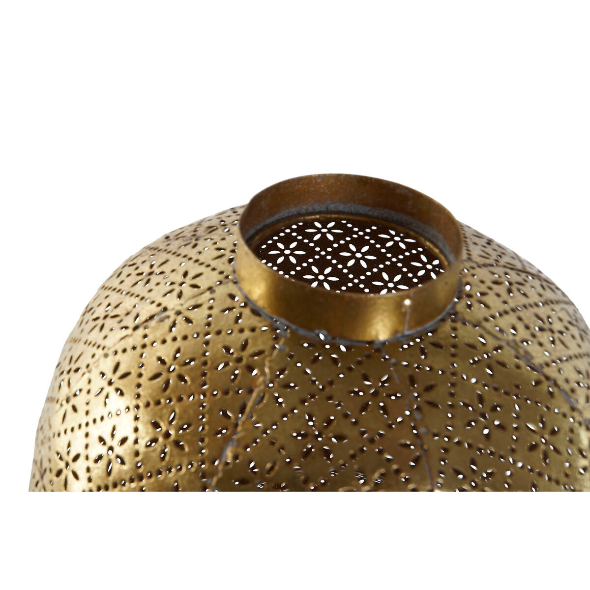 Bougeoir Home ESPRIT Doré Métal Verre 24 x 24 x 33 cm