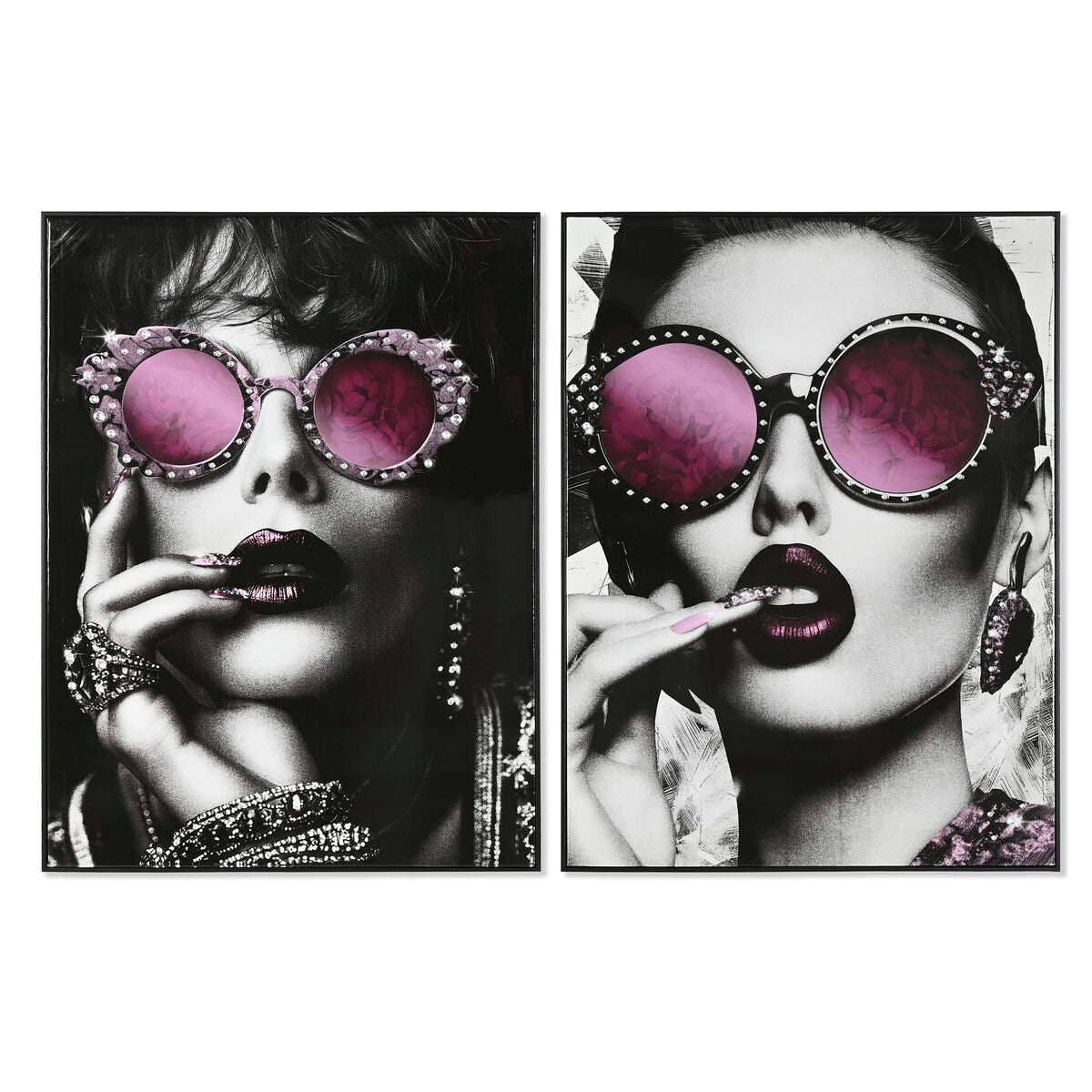 Toile Home ESPRIT polystyrène Toile 60 x 3,5 x 80 cm