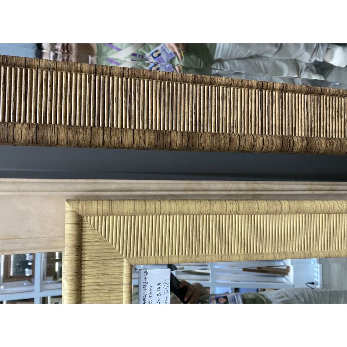 Miroir mural Home ESPRIT Beige Naturel Scandi 60 x 2 x 90 cm (4 Unités)