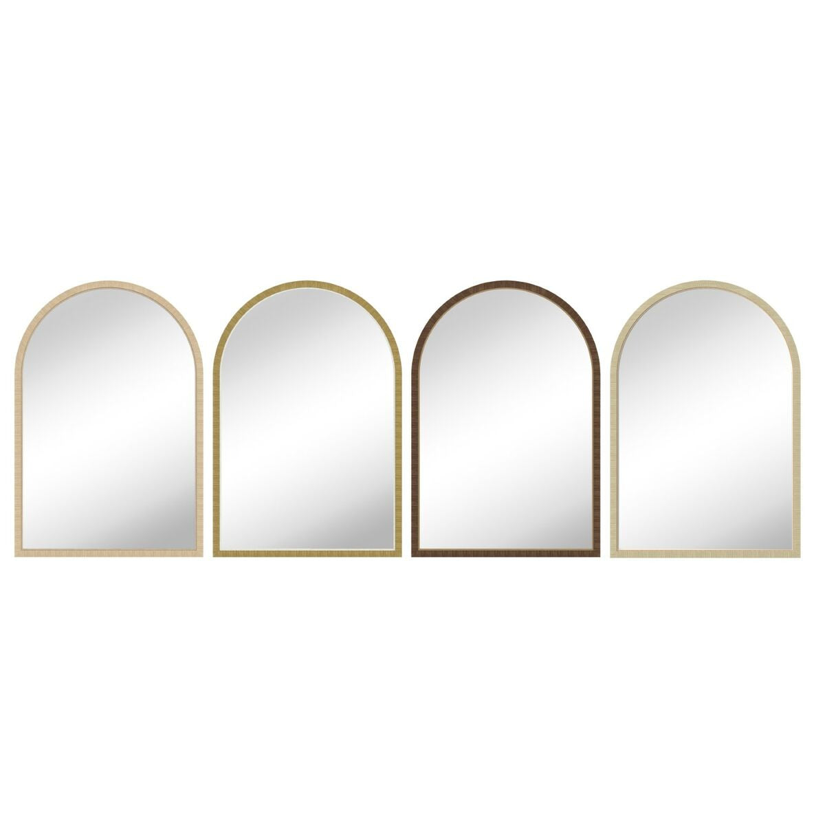 Miroir mural Home ESPRIT Beige Naturel Scandi 60 x 2 x 90 cm (4 Unités)