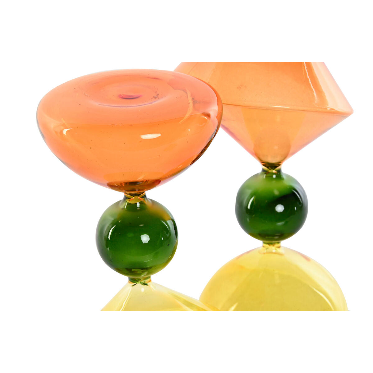 Figurine Décorative Home ESPRIT Vert Orange 10,3 X 10,3 X 19,5 cm Sablier (2 Unités)