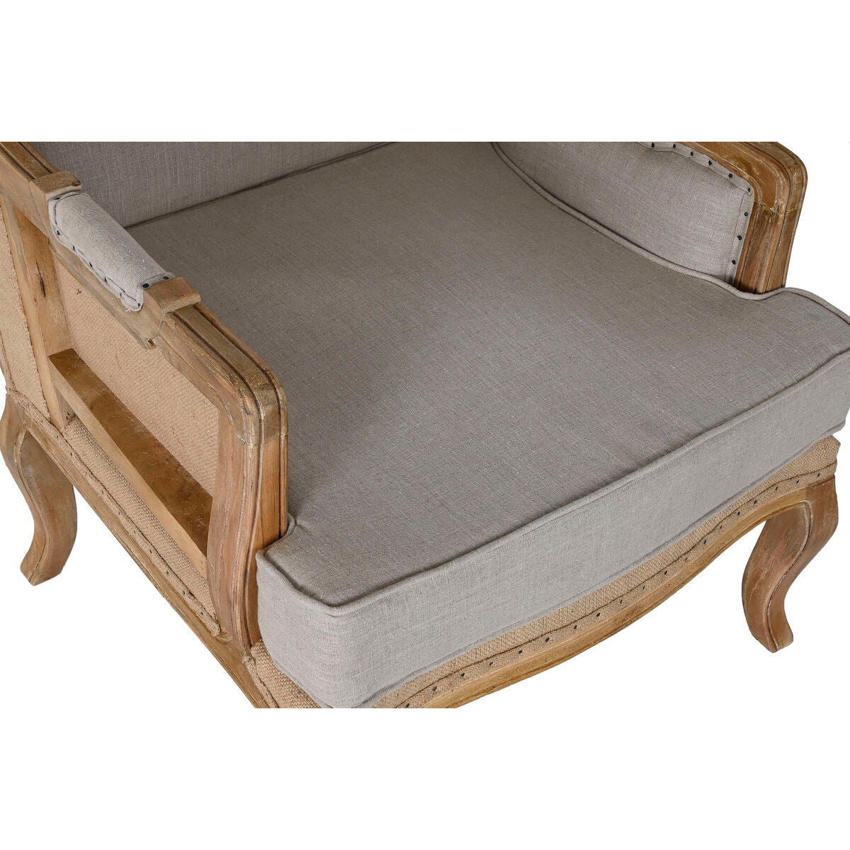 Siège Home ESPRIT Blanc Naturel Bois de manguier 72 x 80 x 95 cm