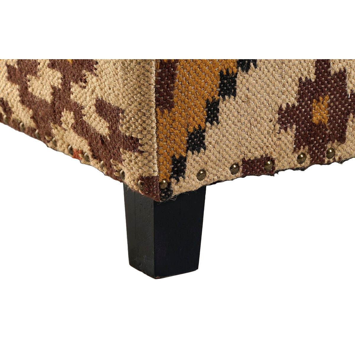 Repose-pied Home ESPRIT Beige Moutarde 80 x 80 x 44 cm