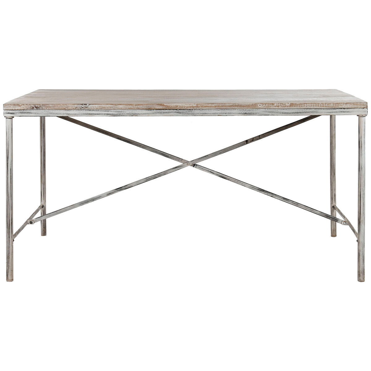 Table de Salle à Manger Home ESPRIT Blanc Fer Bois de manguier 160 X 90 X 80 cm